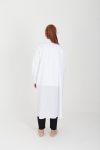 FARAH LONG LINE SHIRT DRESS- WHITE