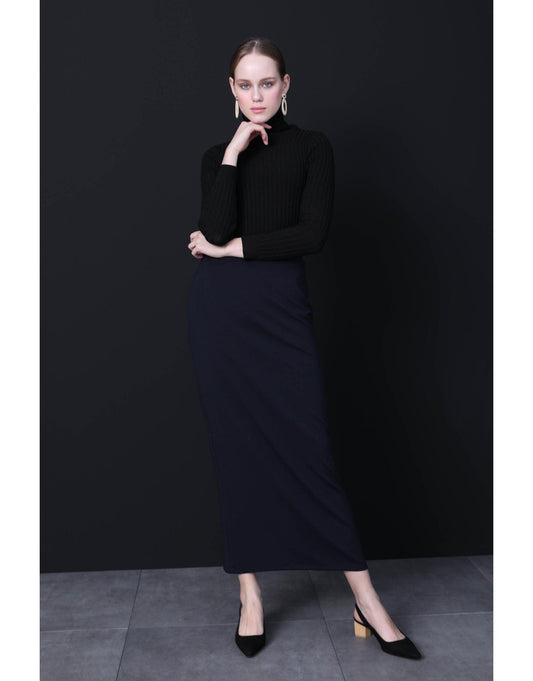 Zara Pencil Skirt- Navy